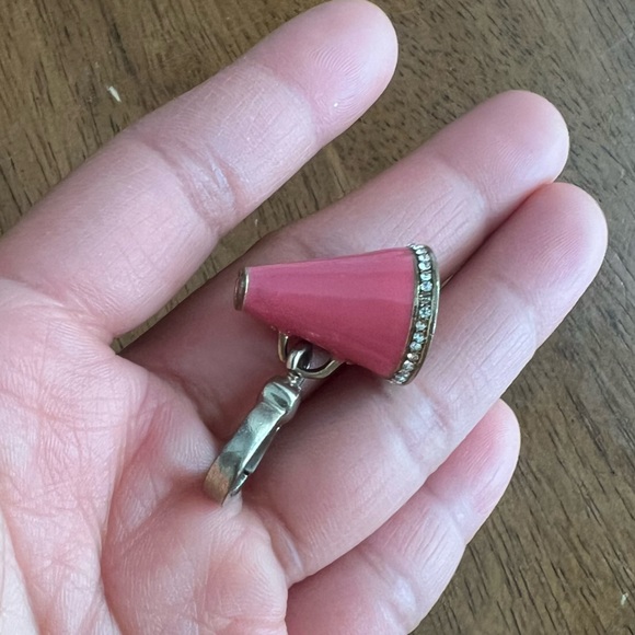 Retired Juicy Couture Pink Cheer Megaphone Gold-Toned Charm Bracelet - Picture 7 of 7